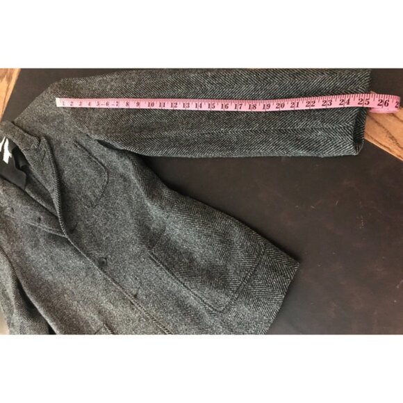 Rag & Bone Harris Tweed Men's St. Regis Gray Overcoat with Pockets - Size 42 - Picture 10 of 15